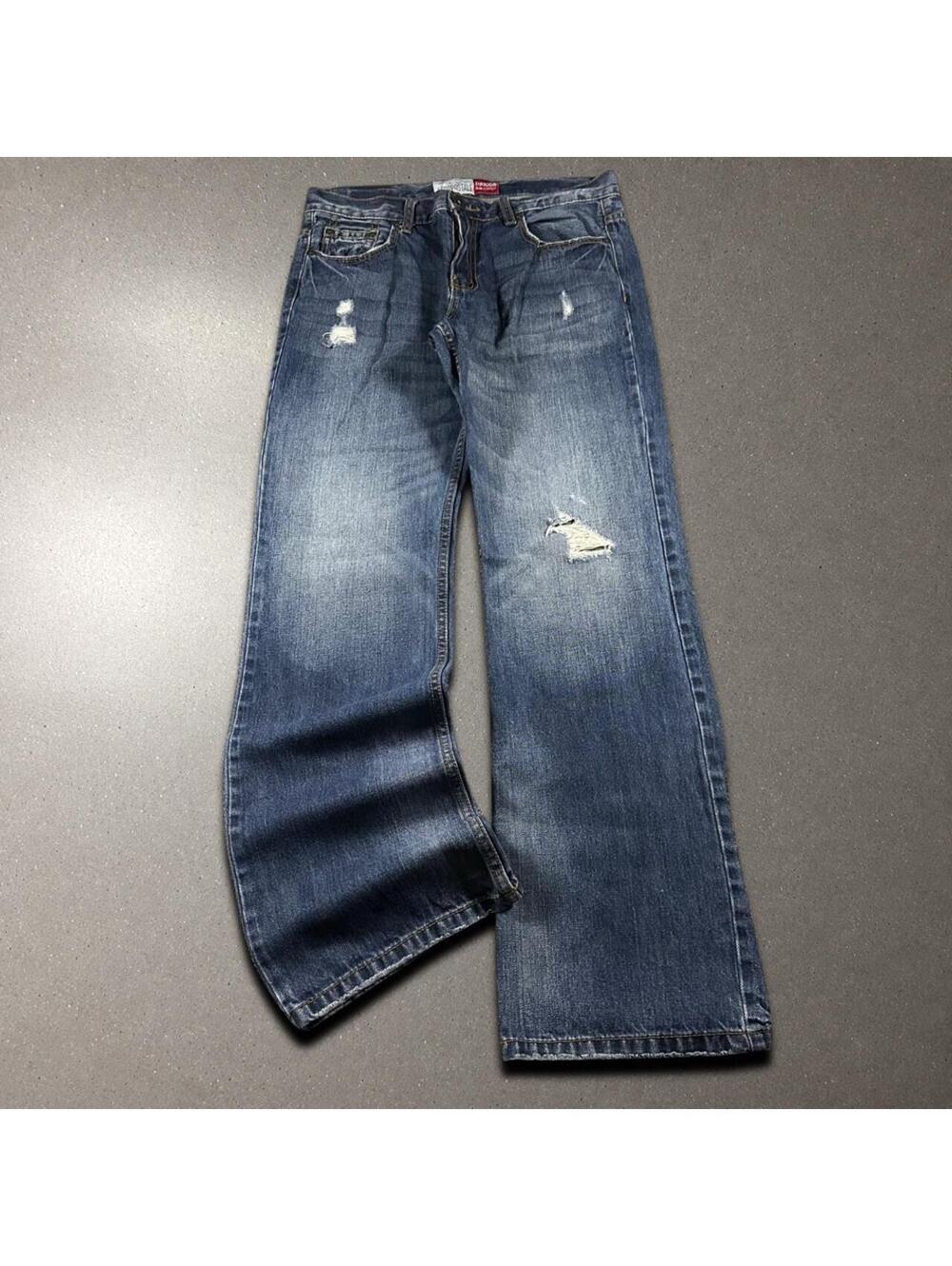 Vintage Y2K Grunge Aeropostale Driggs Slim Bootcut Distressed Jeans - Fits 34x33